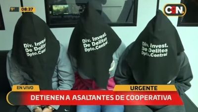 Detienen a asaltantes de la cooperativa Medalla Milagrosa