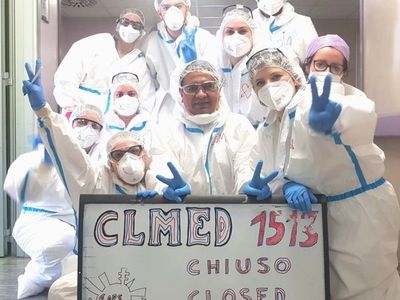 Enfermeros paraguayos festejan en hospital de Italia