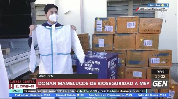 HOY / Global Paraguay dona 2000 mamelucos de bioseguridad al Ministerio de Salud