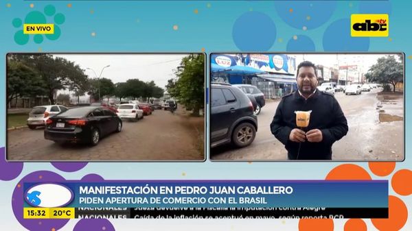 PJC: Manifestantes piden apertura de comercio con el Brasil - ABC Noticias - ABC Color