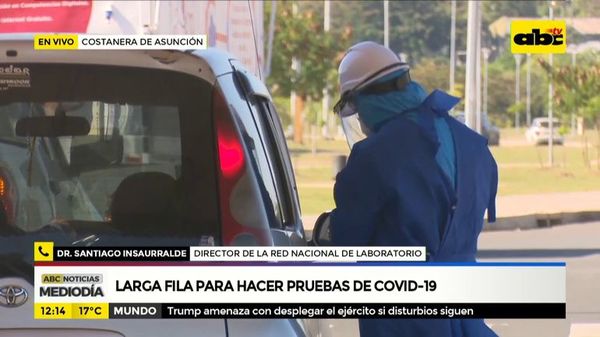 Liberan pruebas de COVID-19 para la población en general - ABC Noticias - ABC Color