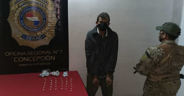 Detienen a supuesto vendedor de crack en Concepción