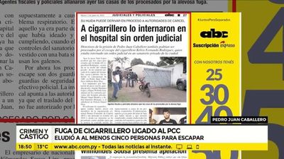 Crimen y Castigo: Fuga de cigarillero ligado al PCC - Crimen y castigo - ABC Color