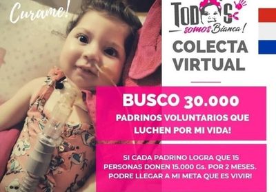 Bianca busca padrinos para seguir viva