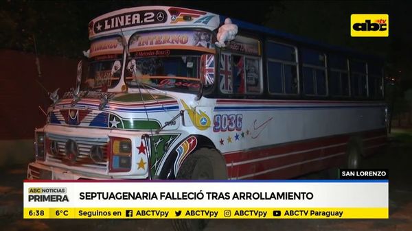 Septuagenaria falleció tras arrollamiento en San Lorenzo - ABC Noticias - ABC Color