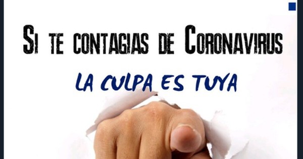 “Si te contagias de coronavirus, la culpa es tuya”, dice el criticado mensaje de la Policía a la ciudadanía
