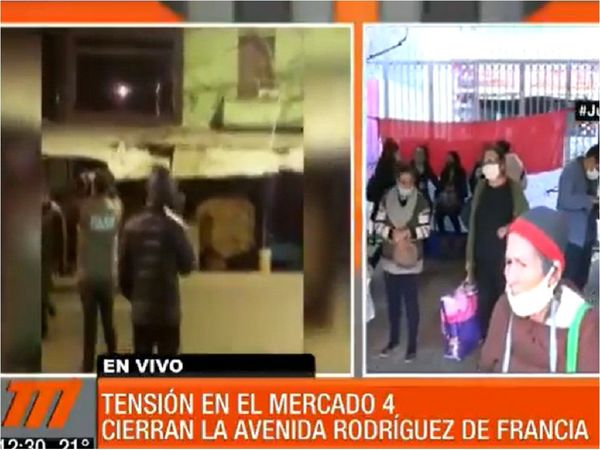 Mercado 4: Trabajadores cierran avenida tras desalojo de casilla