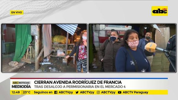 Cierran avenida Rodríguez de Francia en el Mercado 4 - ABC Noticias - ABC Color