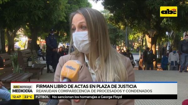 Firman libro de actas en la Plaza de Justicia - ABC Noticias - ABC Color