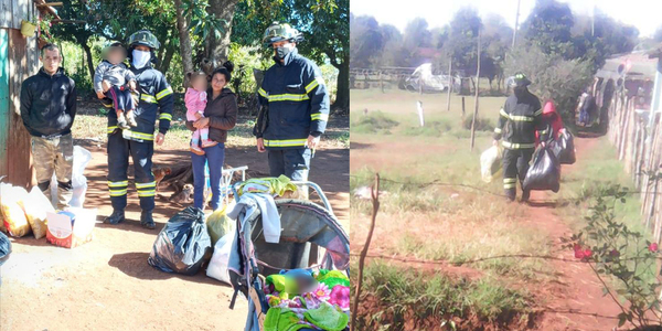 SOLIDARIDAD BOMBERIL LLEGA A FAMILIA DE B° SANTO DOMINGO.
