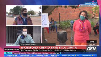 HOY / Pobladores del b° La Lomita de Ñemby reclaman falta de transporte público en la zona