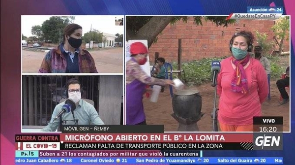 HOY / Pobladores del B° Santo Rey de Concepción reclaman falta de transporte público en la zona