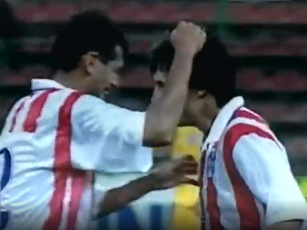 Los goles de Rumania 3-2 Paraguay - Amistoso 1998