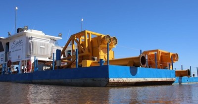 Defensa costera: dragas llegan a Pilar para inicio de obras