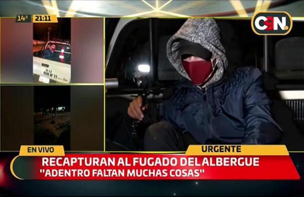 Recapturan al fugado del albergue - C9N