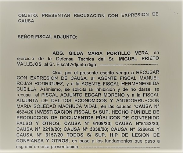 Miguel Prieto vuelve a CHICANEAR y una vez más RECHAZA todos los FISCALES