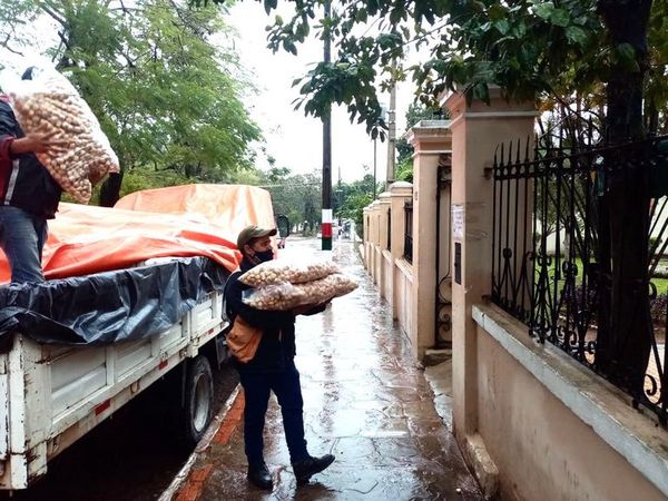 Central: SEN entrega alimentos para ollas populares - Nacionales - ABC Color