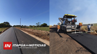 ASFALTADO TAVA’I- MA. AUXILIADORA PRESENTA UN 50% DE AVANCE
