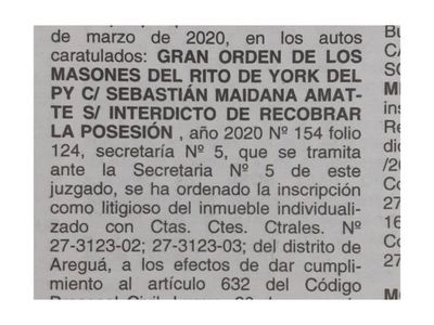 Se negó a ceder lotes y masones le crean lío