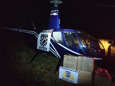 La policía descubre casi 200 kilos de cocaína en un helicóptero en Naviraí - Brasil