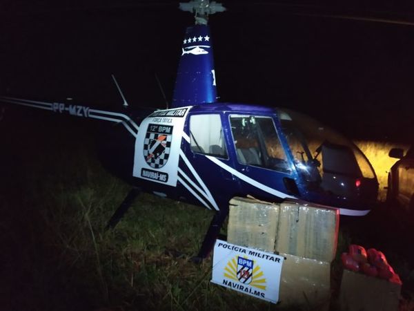 La policía descubre casi 200 kilos de cocaína en un helicóptero en Naviraí - Brasil