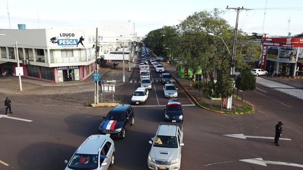 Saltoguaireños expresaron hartazgo, en multitudinario bocinazo - Nacionales - ABC Color