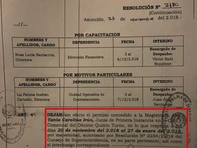 Hoy presentan más denuncias contra  jueza Irún, tras presunta firma irregular