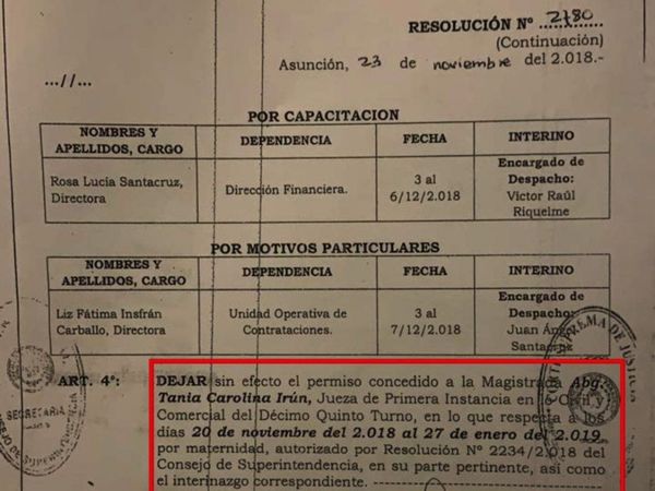 Hoy presentan más denuncias contra jueza Irún, tras presunta firma irregular