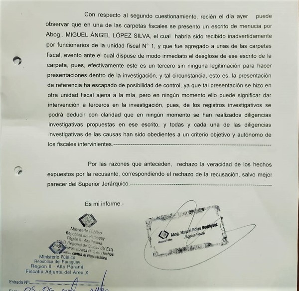 Argumento de Miguel Prieto para RECUSAR a fiscales es “KACHIÃI” e INCOHERENTE