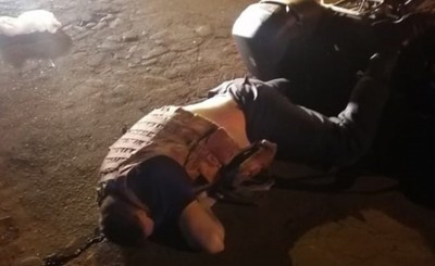 Guardia termina con varias lesiones luego atropellar una lomada
