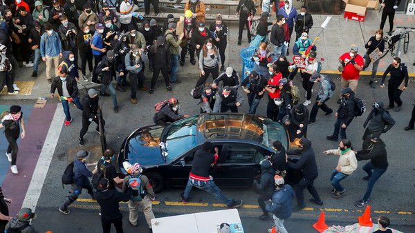 Reportan un herido de bala durante manifestación en Estados Unidos