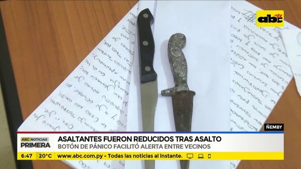 Asaltantes fueron reducidos tras asalto - ABC Noticias - ABC Color