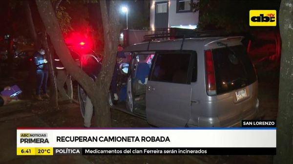 Recuperan camioneta robada en San Lorenzo - ABC Noticias - ABC Color