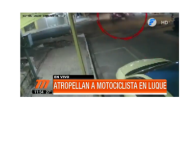 Camioneta choca contra motociclista en Luque