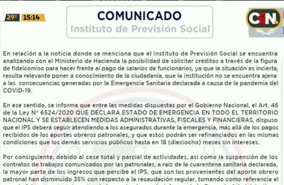 Crisis financiera: IPS sin fondos - C9N
