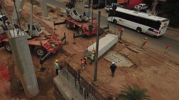 Buen tiempo permitiría completar una parte de la estructura de viaducto en zona Botánico - Nacionales - ABC Color