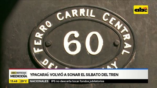 Ypacaraí: Volvió a sonar el silbato del tren - ABC Noticias - ABC Color