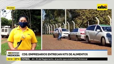 Empresarios de CDE entregan kits de alimentos - ABC Noticias - ABC Color