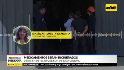Medicamentos serán incinerados - ABC Noticias - ABC Color
