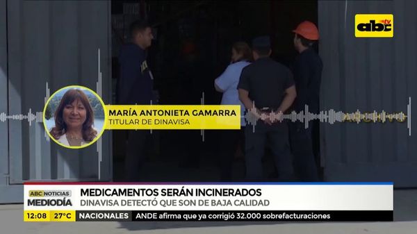 Medicamentos serán incinerados - ABC Noticias - ABC Color