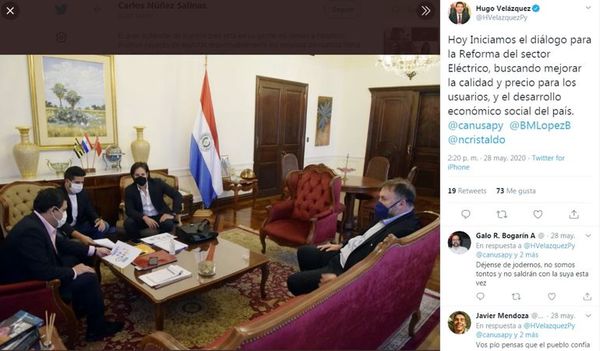Proyecto de ley para desmonopolizar la ANDE no parte del Ejecutivo, según Velázquez - Nacionales - ABC Color