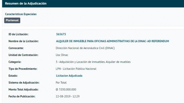 Dinac alquiló dos pisos del WTC por G. 2.700 millones