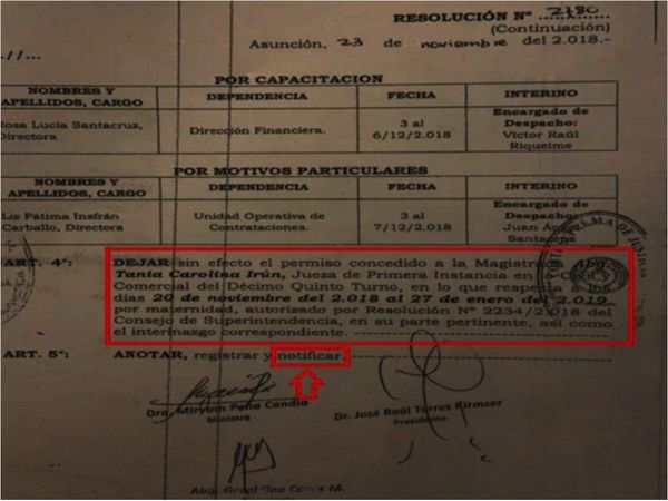 La jueza Tania Irún fue denunciada por prevaricato