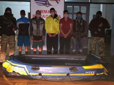 Grupo cae detenido tras intentar cruzar el Paraná en un bote inflable