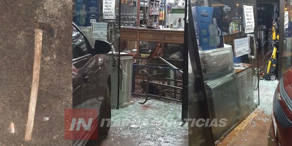 CON UN HACHA ROMPEN BLINDEX Y HURTAN HERRAMIENTAS DE UNA FERRETERÍA EN MARÍA AUXILIADORA.