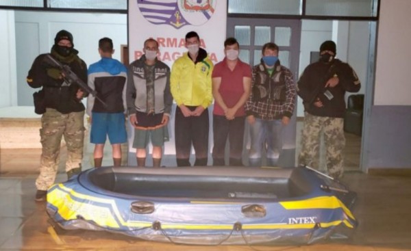 Cinco detenidos intentando cruzar el río con más de G. 40 millones