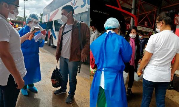 Controles sanitarios volvieron a la Terminal de Ómnibus de Coronel Oviedo – Prensa 5