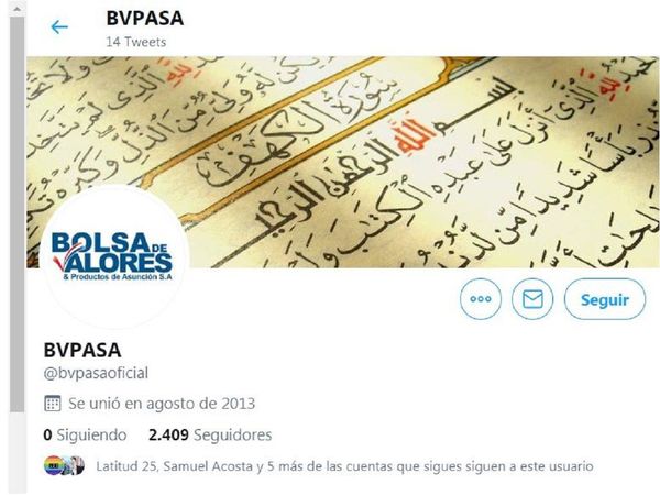 Hackean cuenta de Twitter de la Bolsa de Valores