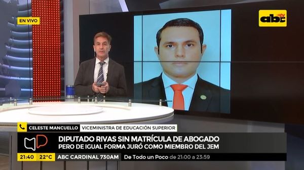 Mesa de Periodistas: Diputado Rivas recibió hoy el registro de su título - Mesa de Periodistas - ABC Color