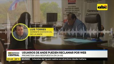 Usuarios de ANDE pueden reclamar vía web - ABC Noticias - ABC Color